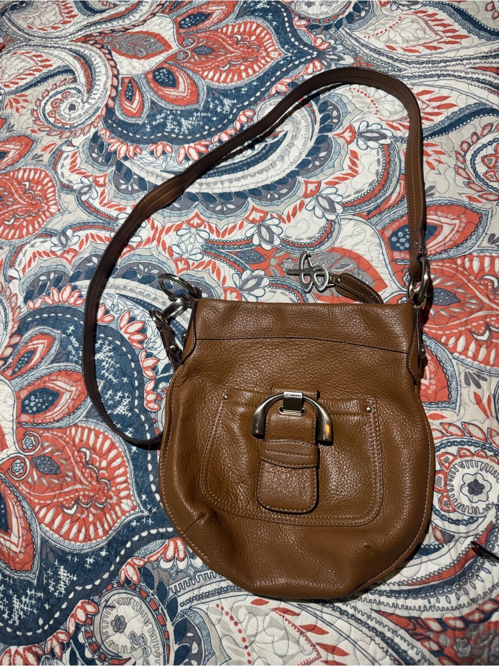 B. Makowsky Brown Leather Crossbody Bag